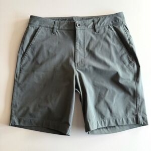 Vuori EUC Meta Stretch Quick Dry 8" Inseam Flat Front Charcoal Shorts 30 Waist